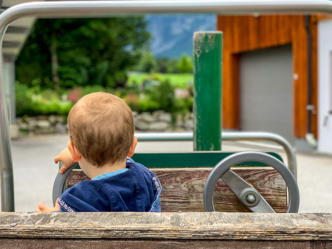 Leo having fun at the playgrounds in Pertisau