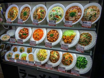 Amazingly detailed plastic food models - you may not understand what you are eating, but at least you know how it will looks like...