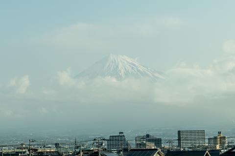 Mount Fuji from the train