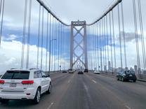 Arriving in San Francisco over the Bay Bridge