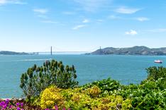 The Golden Gate Bridge from Alcatraz